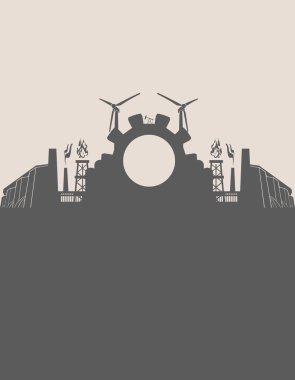 Enerji ve güç Icons set. Başlık banner