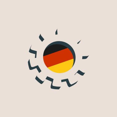 3D cog wheel Almanya bayrağı ile