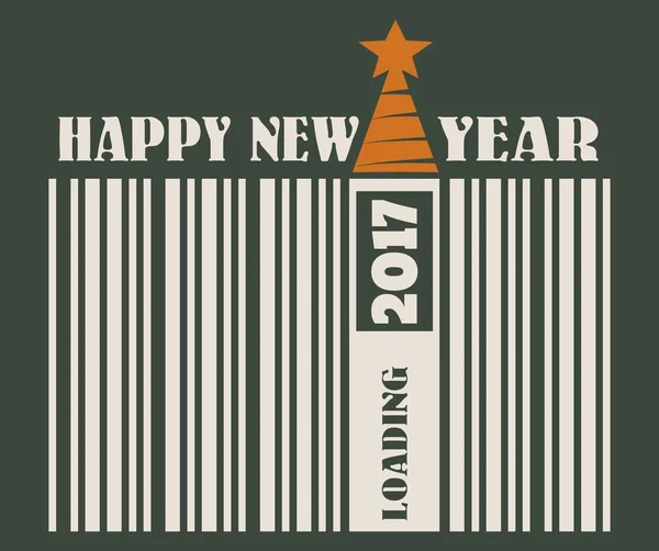 Nový rok a Vánoce oslava karty. Šťastný nový rok text — Stockový vektor