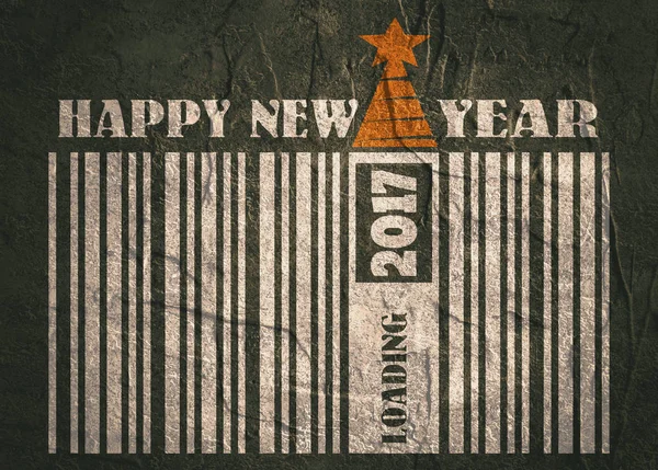 Nowy rok i Boże Narodzenie celebracja karta. Szczęśliwego nowego roku tekst — Zdjęcie stockowe
