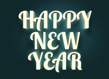 Yeni yıl ve Noel kutlama kartı.