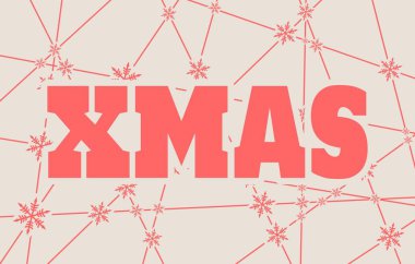 Kar taneleri zemin üzerinde Xmas metin