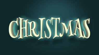 Yeni yıl ve Noel kutlama kartı.