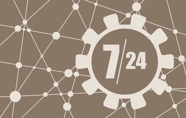 Χρονοδιάγραμμα σήμα σύμβολο 7, 24 — Διανυσματικό Αρχείο