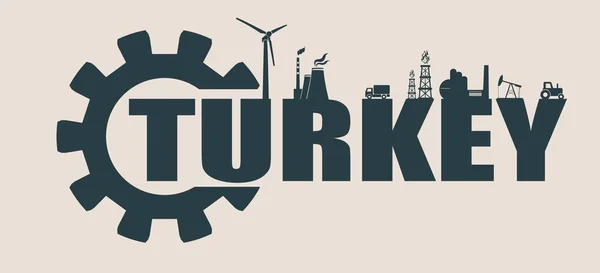 能源和电力的图标。土耳其词 — 图库矢量图片