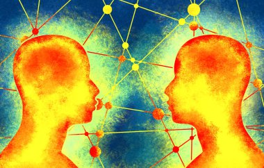 Bir adamın silueti.