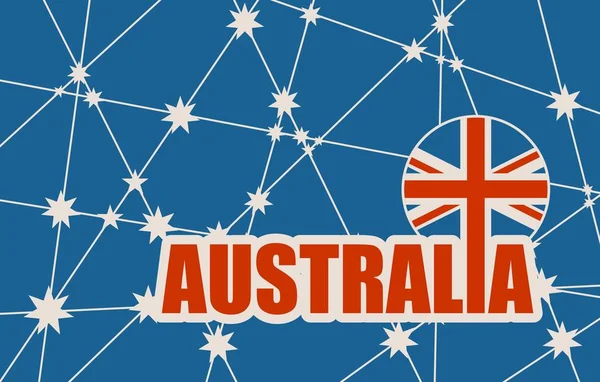 Zászló Ausztrália koncepció — Stock Vector