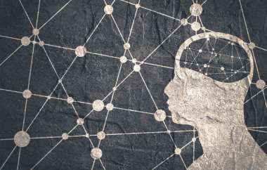 Bir adamın silueti.