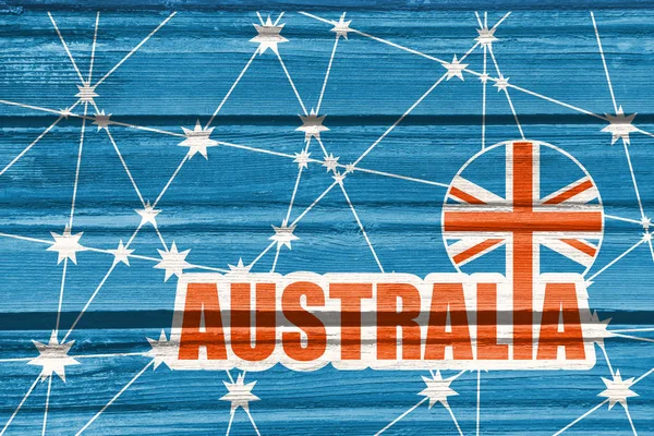 Концепция флага Австралии — стоковое фото