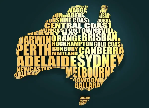 La mappa di Australia — Foto Stock