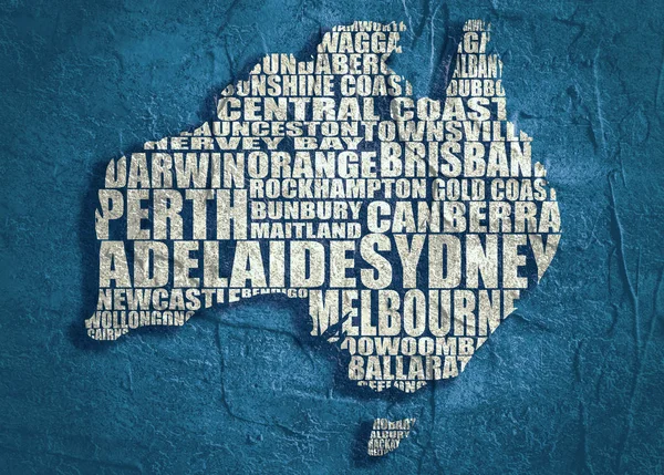 Ausztrália Térkép — Stock Fotó