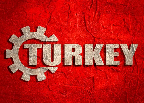 Turquie mot construire en vitesse — Photo