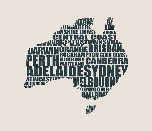 Karte von Australien — Stockvektor