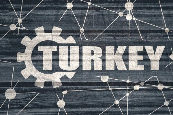 Törökország szó épít-ban felszerelés — Stock Fotó
