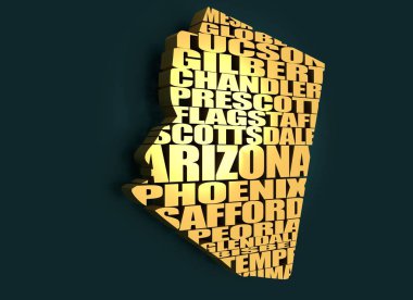 Arizona devlet Word bulut Haritası