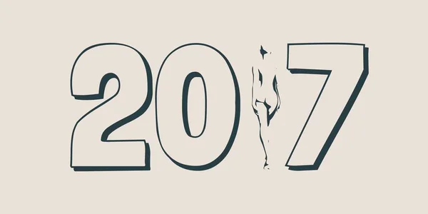 Carte de célébration du Nouvel An . — Image vectorielle