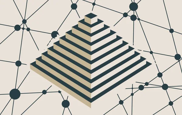 Isometry pirâmide volumétrica —  Vetores de Stock