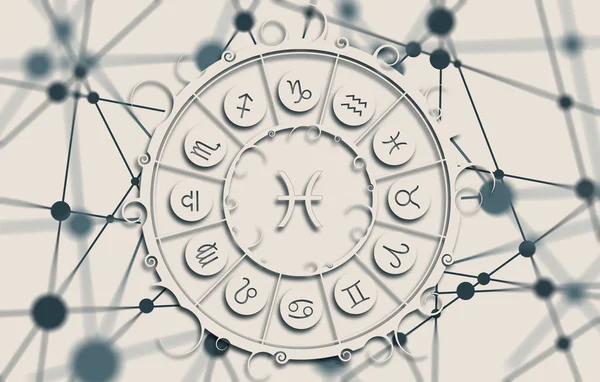 Astrologie-Symbole im Kreis — Stockfoto