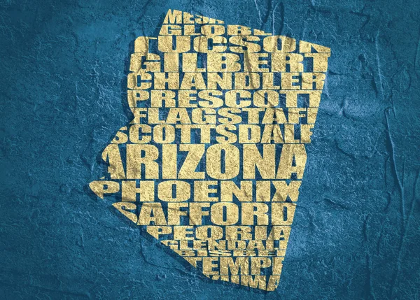 Word mapa nuvem de Arizona estado — Fotografia de Stock