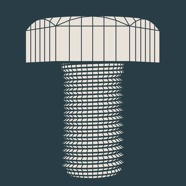 抽象的なワイヤ フレーム スタイル ボルト — ストックベクタ