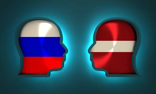 Πολιτικό και οικονομική σχέση μεταξύ Ρωσίας και Λεττονίας — Φωτογραφία Αρχείου