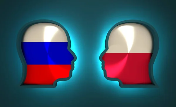 Πολιτικό και οικονομική σχέση μεταξύ Ρωσίας και Πολωνίας — Φωτογραφία Αρχείου