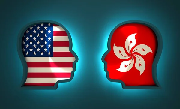 Relația politică și economică dintre SUA și Hong Kong — Fotografie, imagine de stoc