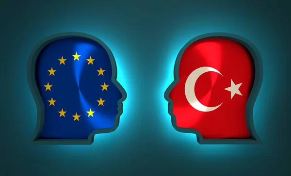 欧洲联盟与土耳其的政治和经济关系 — 图库照片