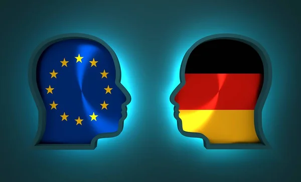 Relaciones políticas y económicas entre la Unión Europea y Alemania — Foto de Stock