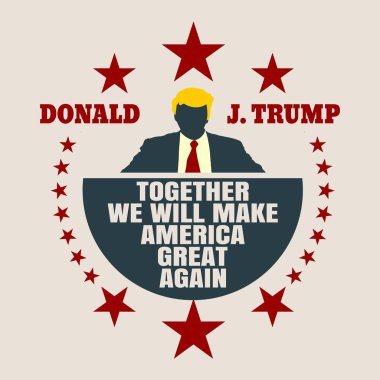 Donald Trump alıntı ile adam düz simgesi