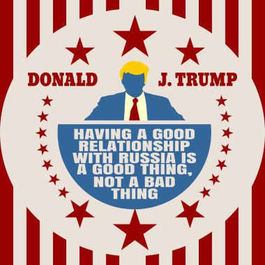 Donald Trump alıntı ile adam düz simgesi