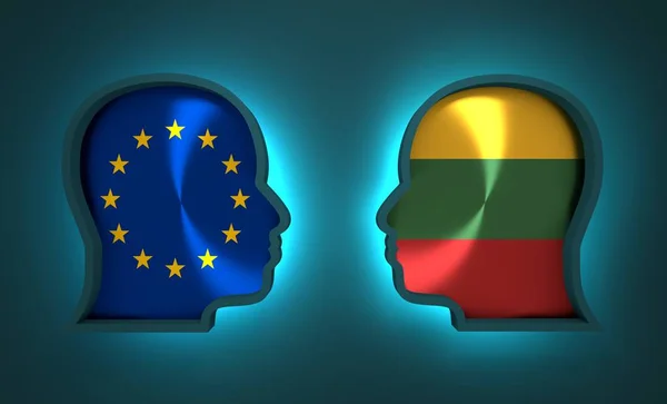 Relaciones políticas y económicas entre la Unión Europea y Lituania — Foto de Stock