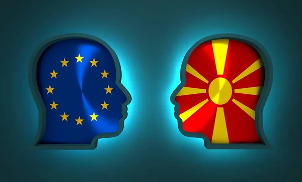 Relaciones políticas y económicas entre la Unión Europea y Macedonia — Foto de Stock