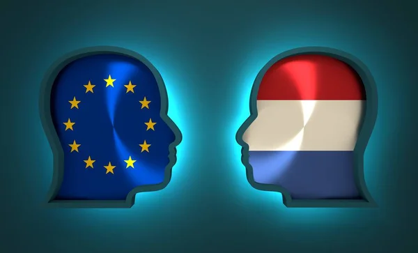 Relaciones políticas y económicas entre la Unión Europea y los Países Bajos — Foto de Stock