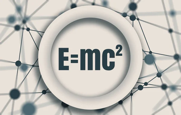 Физическая формула эквивалентности массы и энергии — стоковое фото