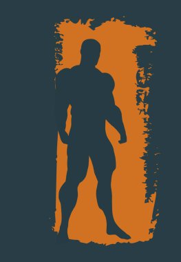 Kabataslak vücut geliştirmeci siluet