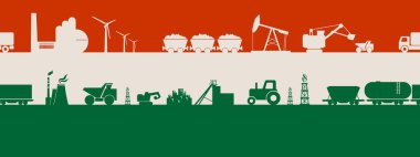 Enerji ve güç Icons set. Başlık banner