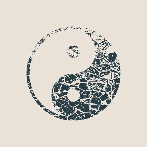 Ying Yang a harmónia és az egyensúly szimbóluma. — Stock Vector