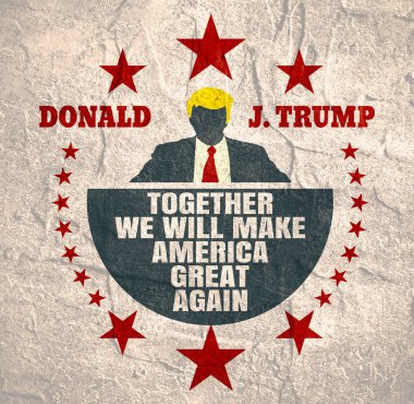 Donald Trump alıntı ile adam düz simgesi