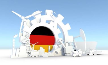 İngiltere bayrak ile enerji ve güç Icons set