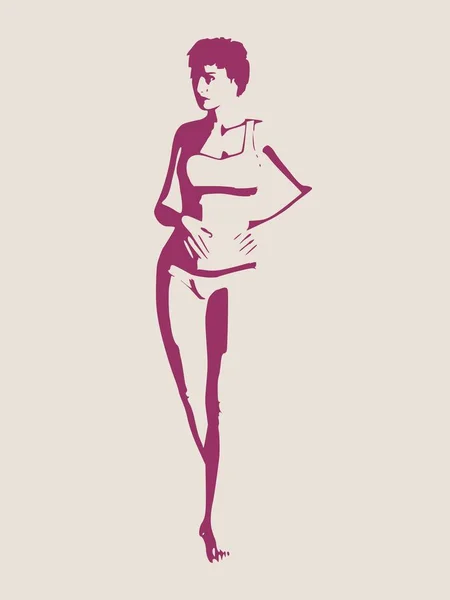 Silueta de mujeres sexy — Vector de stock