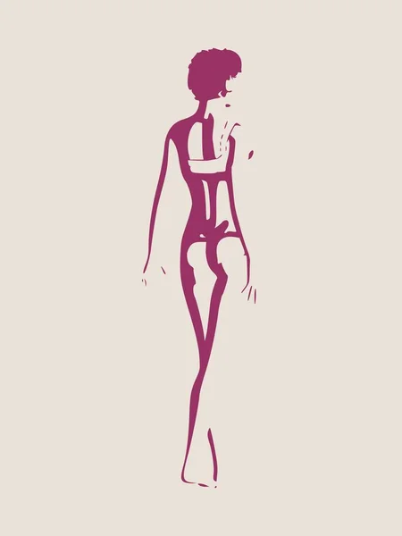 Sexy vrouwen silhouet — Stockvector