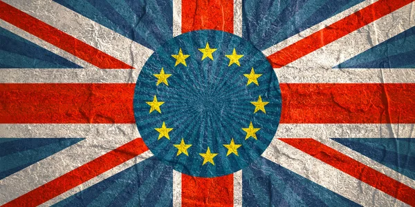 Groot-Brittannië en de Europese Unie relaties. Brexit metafoor — Stockfoto