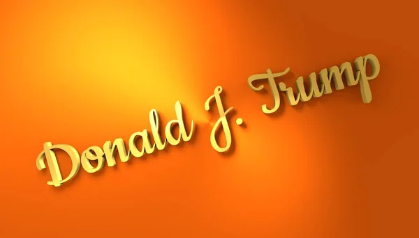 Firma de Donald Trump y sello de goma —  Fotos de Stock
