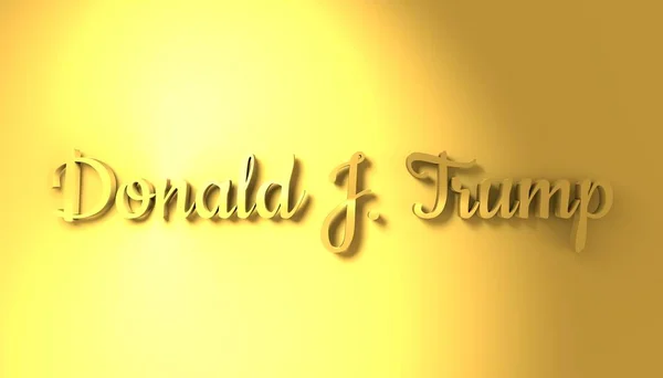 Donald trump signatur und gummistempel — Stockfoto