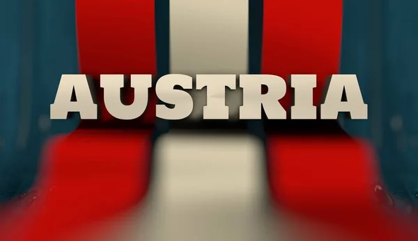 Austria flag design concept — Stock Photo, Image