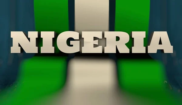 Koncepce designu vlajka Nigérie — Stock fotografie
