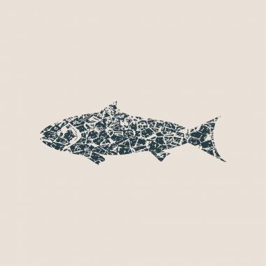 İzole balık simgesi