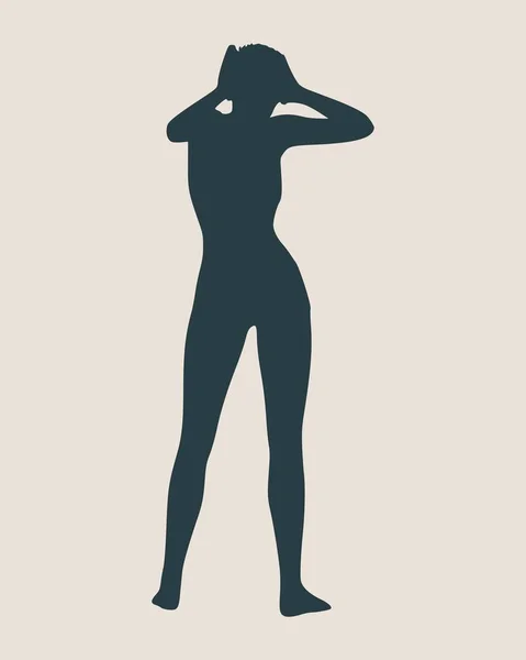 Sexy ženské siluety — Stockový vektor