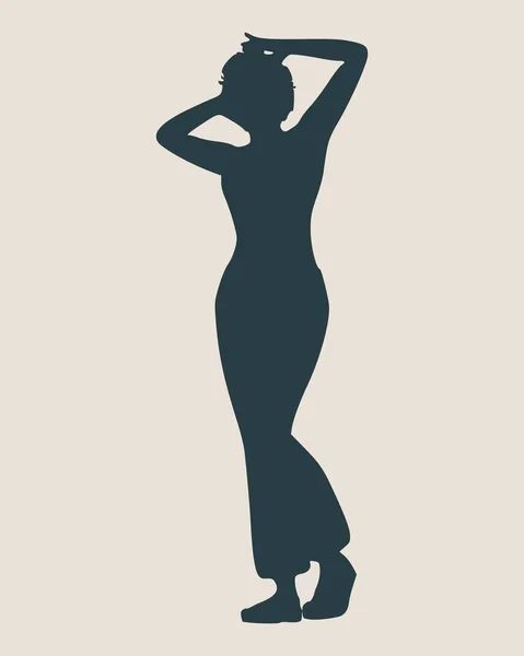 Sexy vrouwen silhouet — Stockvector